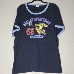 Rare Vtg Disney Main Street Tigger Best At Everything Ringer Shirt 3XL Soccer